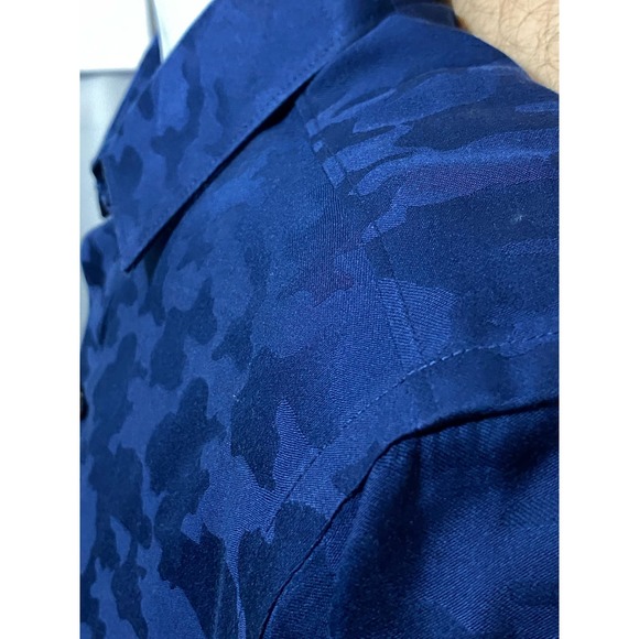 Hart Schaffner Marx Dress Shirt Blue Non-Iron MSRP $100 Medium - Picture 7 of 12